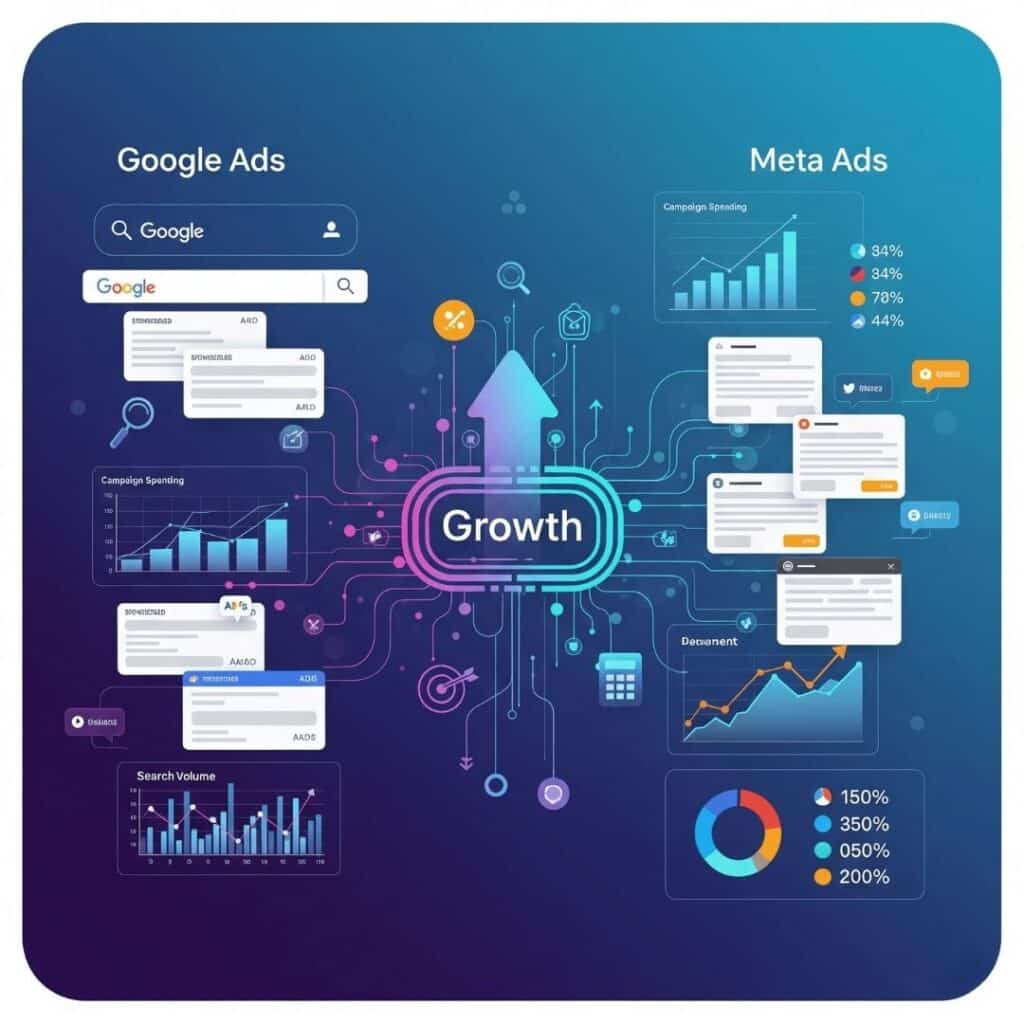 CAMPAÑAS DE PUBLICIDAD GOOGLE ADS Y META ADS